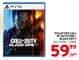 Trafic PS4 OF PS5 CALL OF DUTY-SPEL: BLACK OPS 7 aanbieding