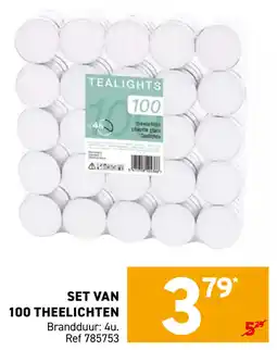 Trafic Set van 100 theelichten aanbieding