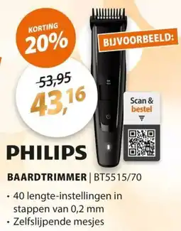 Expert Philips Baardtrimmer BT5515/70 aanbieding