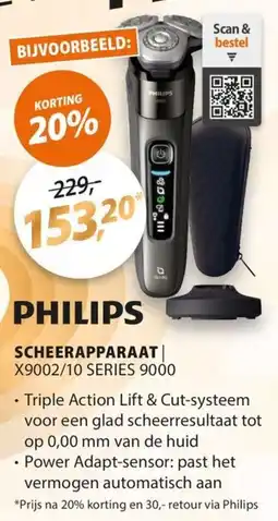 Expert Philips scheerapparaat X9002/10 series 9000 aanbieding