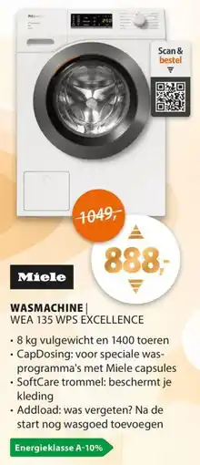 Expert Miele wasmachine WEA 135 WPS excellence aanbieding