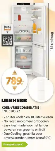 Expert Liebherr koel-vriescombinatie CNC 5203-22 aanbieding