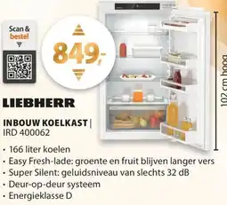 Expert Liebherr inbouw koelkast | IRD 400062 aanbieding
