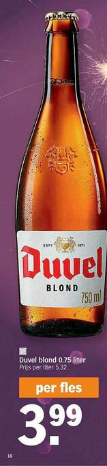 Albert Heijn Duvel Blond aanbieding