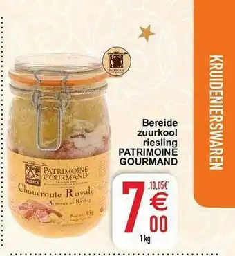 Cora Bereide Zuurkool Riesling Patrimoine Gourmand aanbieding