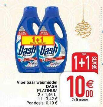 Cora Vloeibaar Wasmiddel Dash aanbieding