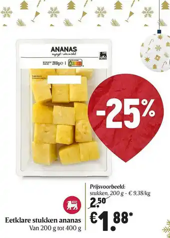 Delhaize Eetklare Stukken Ananas aanbieding