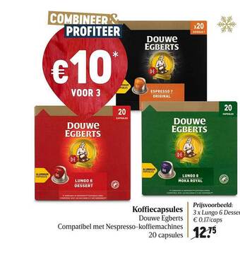 Delhaize Koffiecapsules Douwe Egberts aanbieding