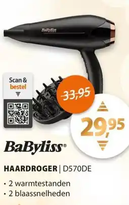 Expert Babyliss haardroger D570DE aanbieding