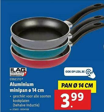 Lidl Ernesto Aluminium Minipan ø 14 Cm aanbieding