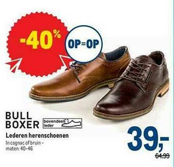 Makro Lederen Herenschoenen aanbieding