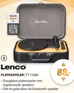 Expert Lenco platenspeler | TT-116BK aanbieding