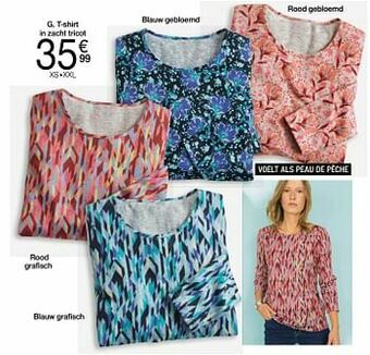 Damart T-shirt in zacht tricot aanbieding