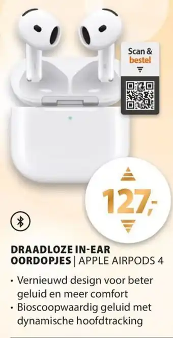 Expert Draadloze in-ear oordopjes | apple airpods 4 aanbieding