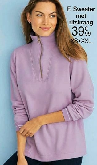 Damart Sweater met ritskraag aanbieding