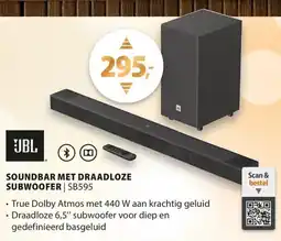 Expert JBL Soundbar met draadloze subwoofer SB595 aanbieding