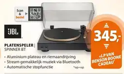 Expert JBL Platenspeler | spinner BT aanbieding