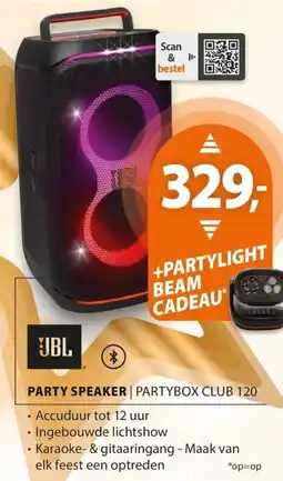 Expert JBL Party speaker | partybox club 120 aanbieding