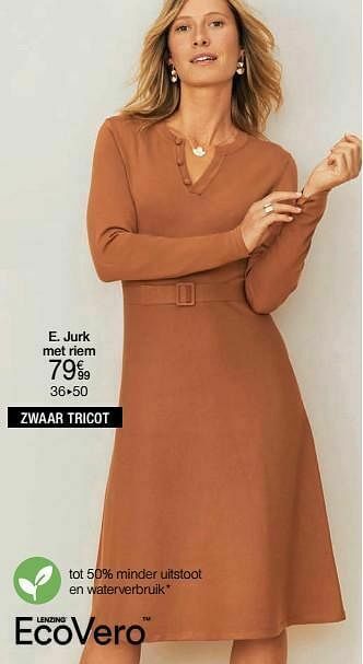 Damart Jurk met riem aanbieding