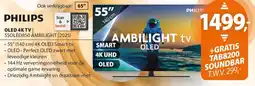 Expert Philips oled 4k TV 550LED850 ambilight (2025) aanbieding