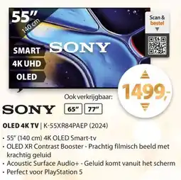 Expert Sony OLED 4K TV | K-55XR84PAEP (2024) aanbieding