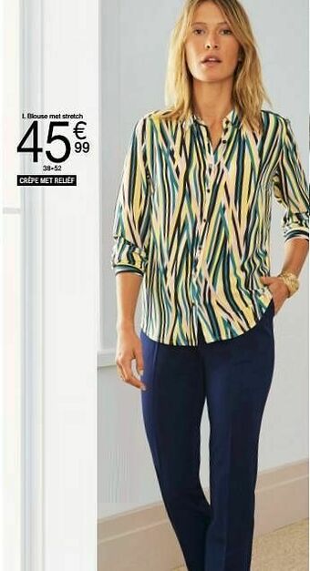 Damart Blouse met stretch aanbieding