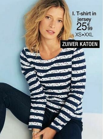 Damart T-shirt in jersey aanbieding