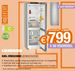 Expert Liebherr koel-vriescombi LBCNDGC520320 aanbieding