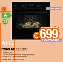 Expert AEG Pyrolyse oven AGTU5PB401SB aanbieding