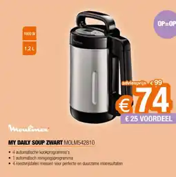 Expert Moulinex my daily soup zwart MOLM542810 aanbieding