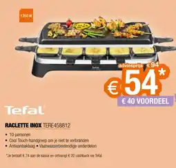 Expert Tefal raclette inox TERE458812 aanbieding
