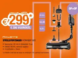 Expert Rowenta steelstofzuiger RORH99F1WO aanbieding