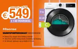 Expert Hisense warmtepompdroogkast HSDH3V800UW aanbieding