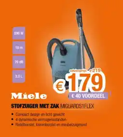Expert Miele stofzuiger met zak MIGUARDS1FLEX aanbieding