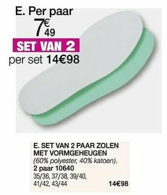Damart Set van 2 paar zolen met vormgeheugen aanbieding