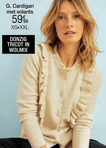 Damart Cardigan met volants aanbieding
