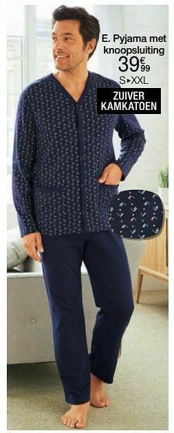 Damart Pyjama met knoopsluiting aanbieding