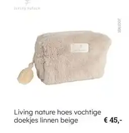 Multi bazar Living nature hoes vochtige doekjes linnen beige aanbieding