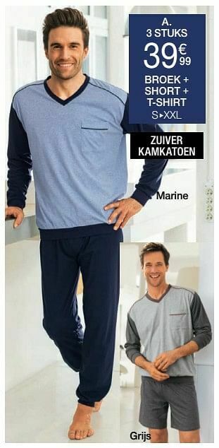Damart Broek + short + t-shirt aanbieding
