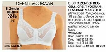 Damart Beha zonder beugels opent vooraan elastisch maagstuk aanbieding