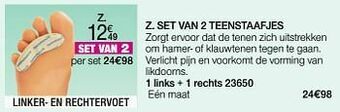 Damart Set van 2 teenstaafjes aanbieding