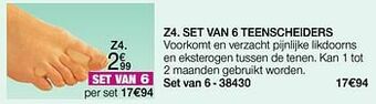 Damart Set van 6 teenscheiders aanbieding