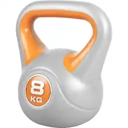 Decathlon Kettlebell Trendy - Kunststof - 8 kg - Grijs - Oranje aanbieding