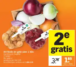 Albert Heijn AH Rode en gele uien aanbieding