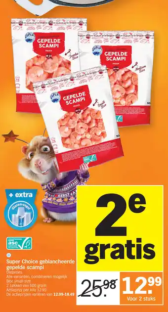 Super Choice geblancheerde Gepelde Scampi
