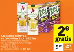 Albert Heijn Appelsientje FruitDrink en DubbelFrisss Boost aanbieding