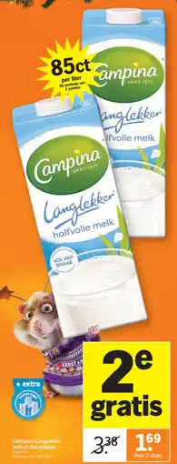 Albert Heijn Campina Langlekker halfvol Literpakken aanbieding
