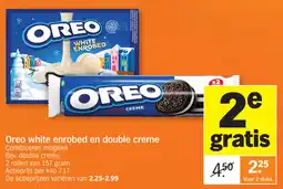 Albert Heijn Oreo white enrobed en double creme aanbieding
