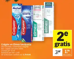 Albert Heijn Colgate en Elmex tandpasta aanbieding