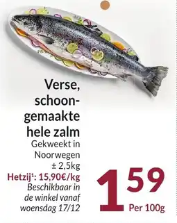 Intermarché Verse, schoongemaakte hele zalm aanbieding